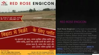 CHEAPEST PLOTS IN BIHTA RED ROSE ENGICON REAL ESTATE COMPANY IN PATNA