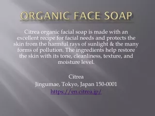 Organic Face Soap