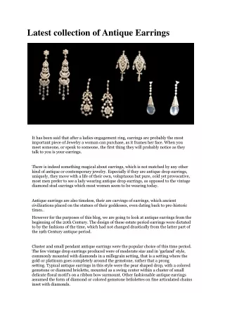 Latest collection of Antique Earrings