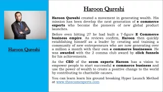 The E Com Experts - Haroon Qureshi