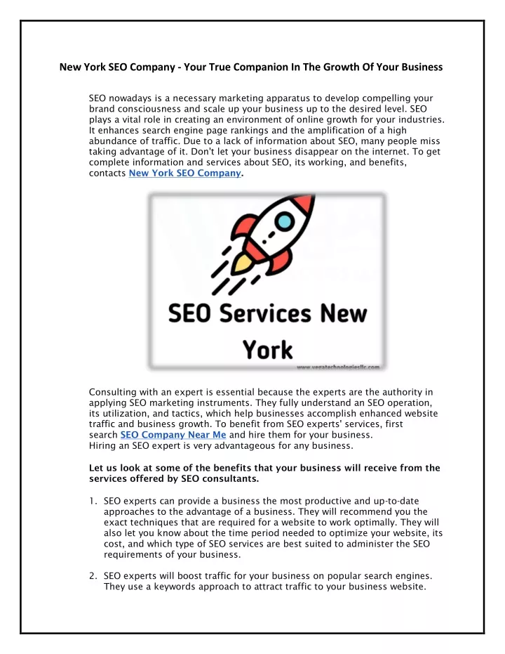 new york seo company your true companion