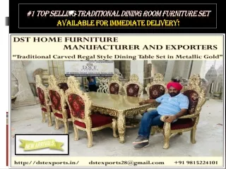 TRADITIONAL HAND CRAFTED DINING ROOM TABLE SET
