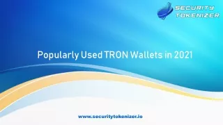 popularly used tron wallets in 2021