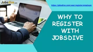 Why to Register with JobsDive.com