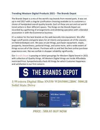 Trending Western Digital Products 2021 - The Brands Depot
