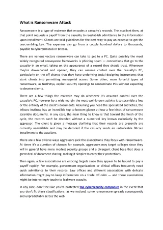 what is ransomware attack