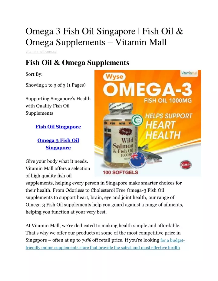 omega 3 fish oil singapore fish oil omega