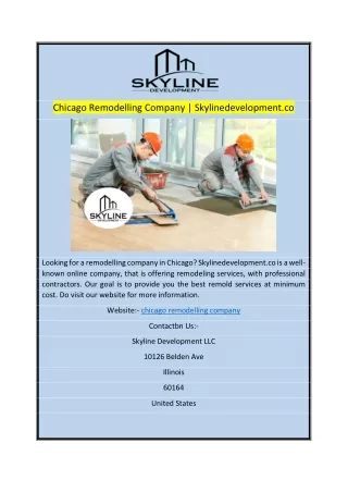 Chicago Remodelling Company  Skylinedevelopment.co