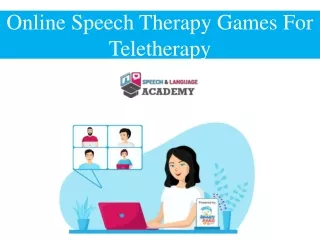 Online Speech Therapy Games For Teletherapy