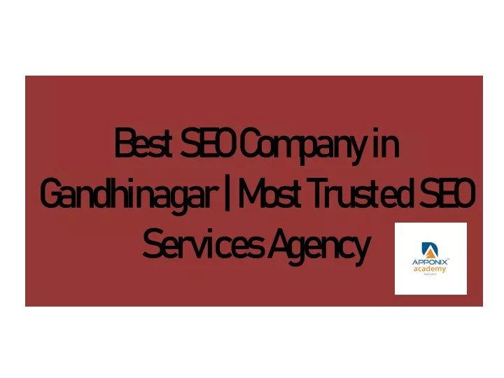 best seo company in gandhinagar most trusted seo services agency