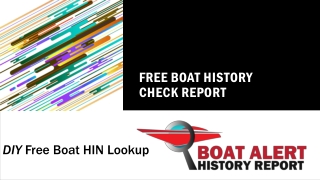 Free boat history check (DIY Boat Fax)