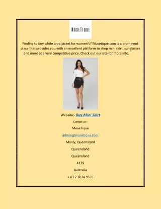 Buy Mini Skirt | Musetique.com