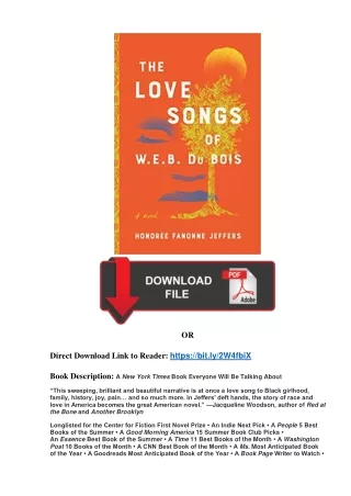 [PDF] Free Download The Love Songs of W.E.B. Du Bois by Honoree Fanonne Jeffers