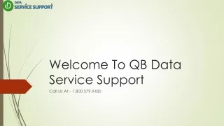 welcome to qb data service support