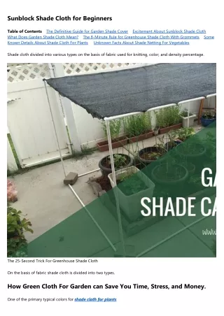 What Does Shade Fabric For Plants Mean?