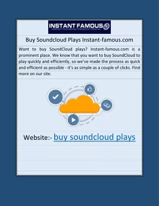 Buy Soundcloud Plays | Instant-famous.com