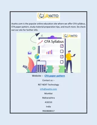 CFA paper pattern | Avatto.com