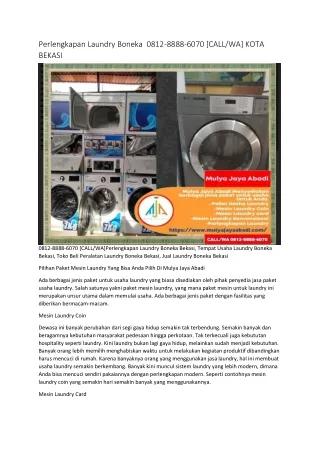 Perlengkapan Laundry Boneka  0812-8888-6070 [CALL,WA] KOTA BEKASI