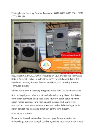 Perlengkapan Laundry Boneka Termurah  0812-8888-6070 [CALL,WA] KOTA BEKASI