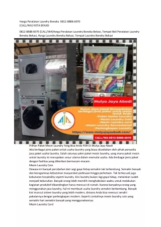 Harga Peralatan Laundry Boneka Murah  0812-8888-6070 [CALL/WA] KOTA BEKASI