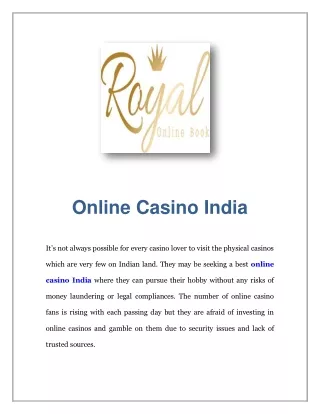 royalonlinebook.com  online casino india