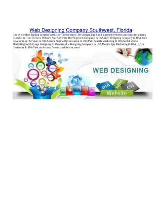 Web Designing Company Southwest, Florida