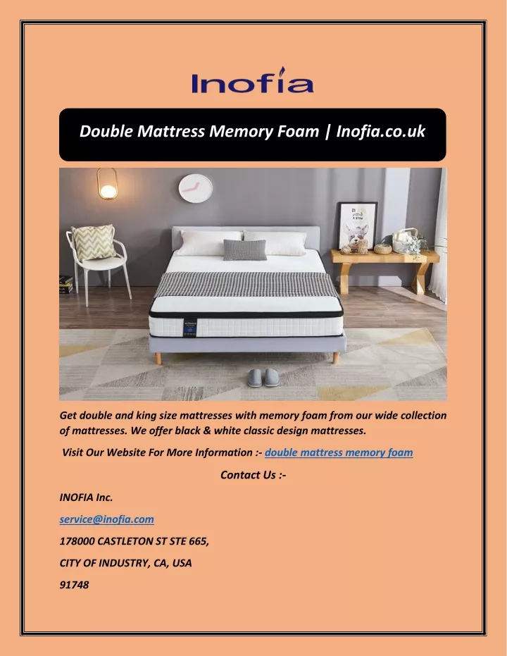 double mattress memory foam inofia co uk