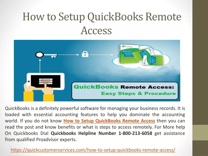 how to setup quickbooks remote access