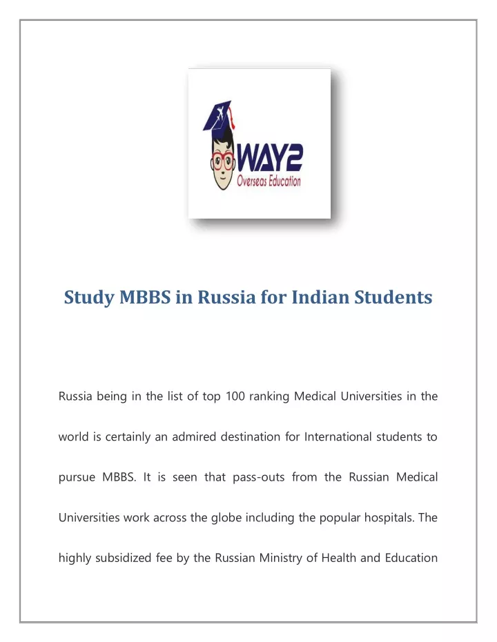 study mbbs in russia for indian students