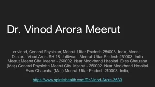 Dr. Vinod Arora Meerut