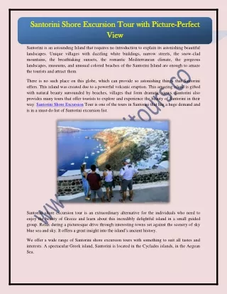 santorini shore excursion tour with picture