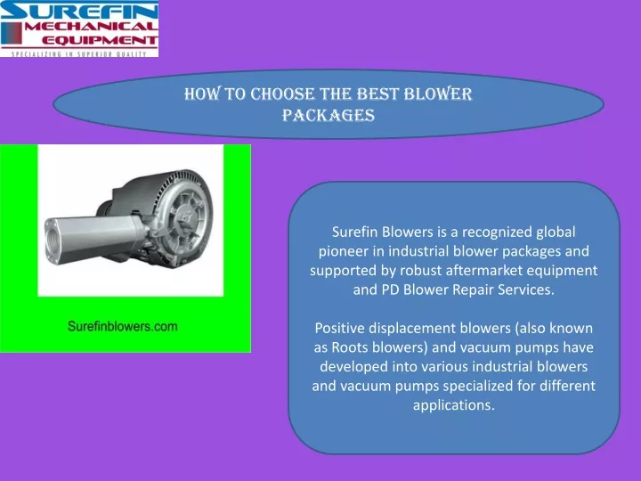 how to choose the best blower packages