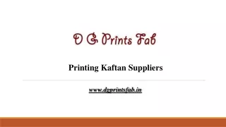 Printing Kaftan Suppliers