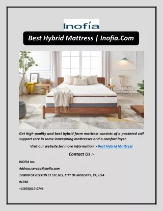 best hybrid mattress inofia com