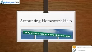 accounting homework help