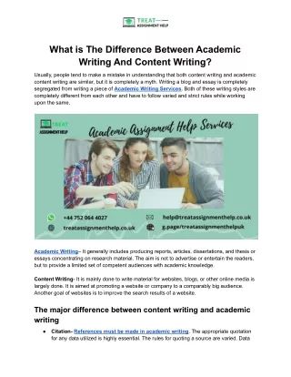 what is the difference between academic writing