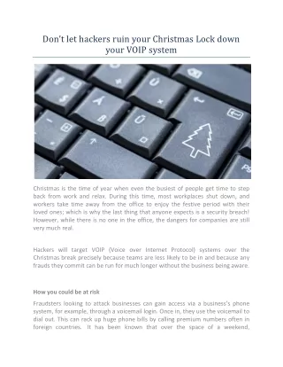 Don’t let hackers ruin your Christmas Lock down your VOIP system-converted