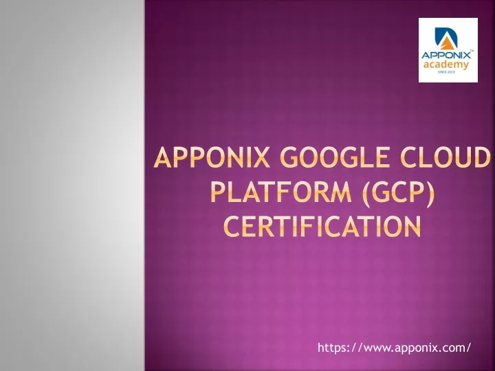 apponix google cloud platform gcp certification