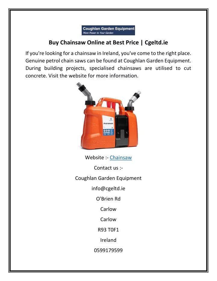 buy chainsaw online at best price cgeltd ie