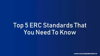 top 5 erc standards that you need to know