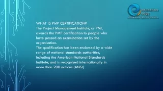 what is pmp certification the project management