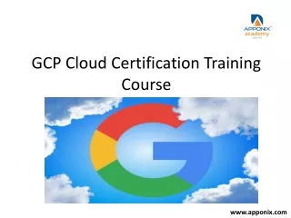 GCP Certification Training Course