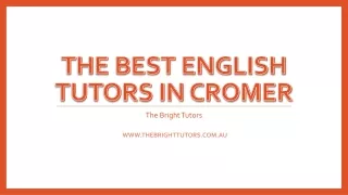 The Best English Tutors in Cromer