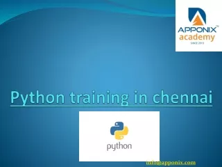 Python training in chennai PPT