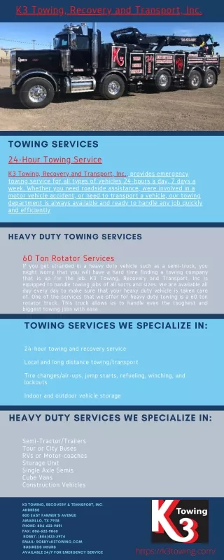 k3 towing recovery and transport inc