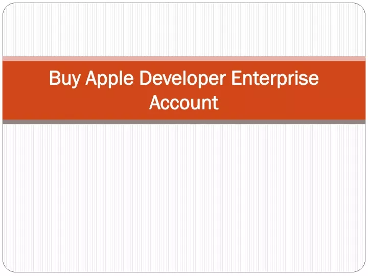 buy apple developer enterprise account
