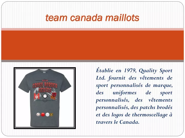 team canada maillots