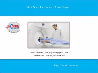 Best Scan Centres in Anna Nagar