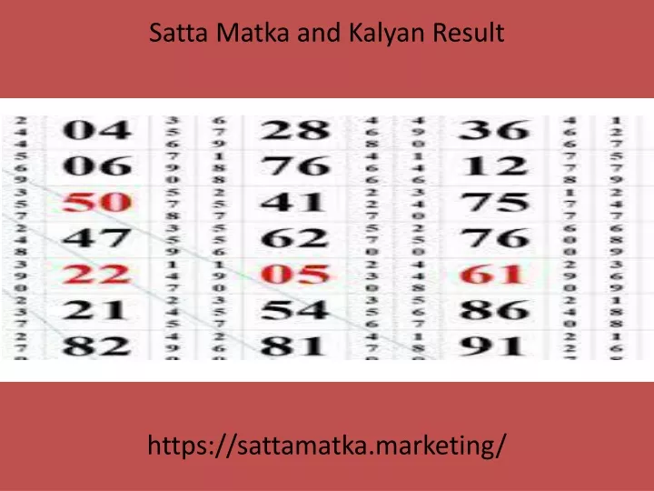 satta matka and kalyan result