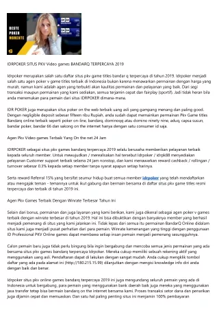 Agen Poker online nomor 1
